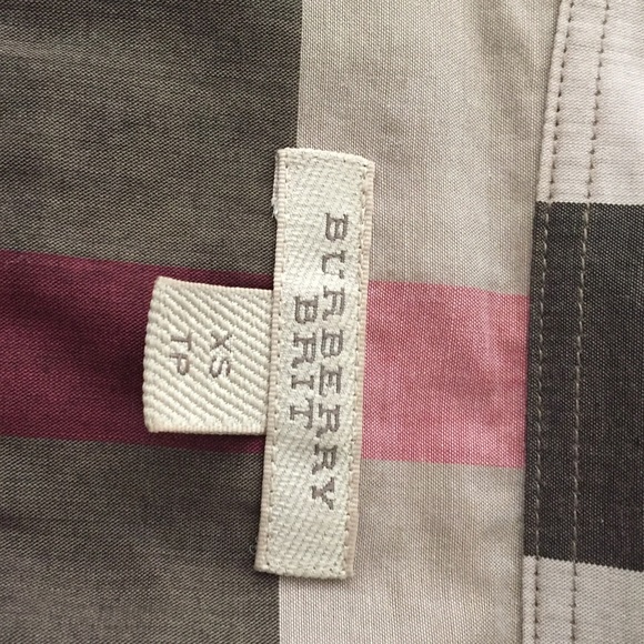 Burberry Brit check poplin shirt, size XS - Picture 7 of 8